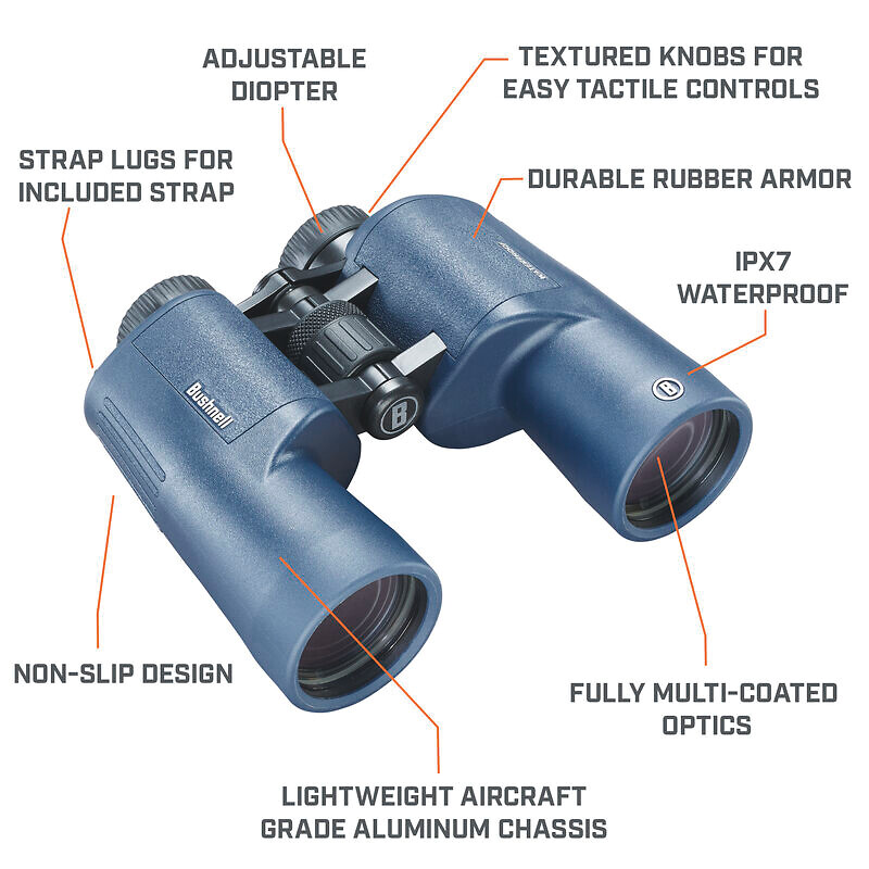BINOCULARS H2O 7x50 MM BLUE PORRO 5 BINOCULARS H2O 7x50 MM BLUE PORRO - Image 5