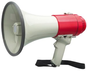 BATTERY-OPERATED HANDHELD MEGAPHONE
