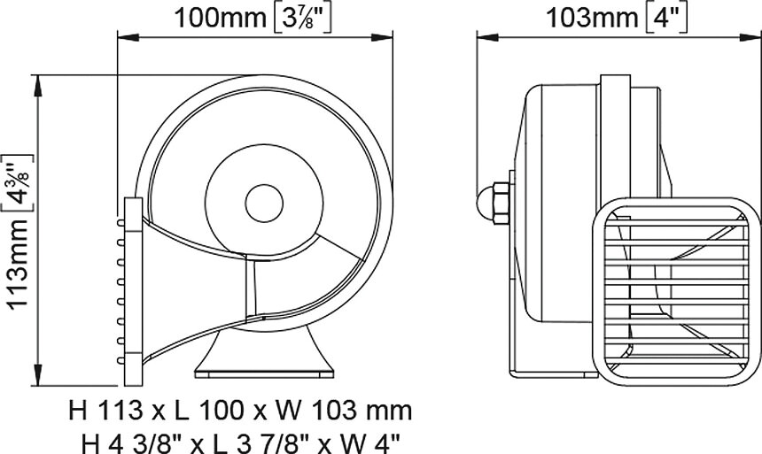 MT1-L HORN, CHROME, 24V 3 MT1-L HORN, CHROME, 24V - Image 3