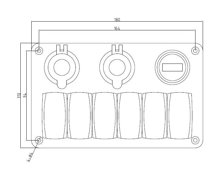 SWITCH PANEL, 6 SWITCHES 4 SWITCH PANEL, 6 SWITCHES - Image 4