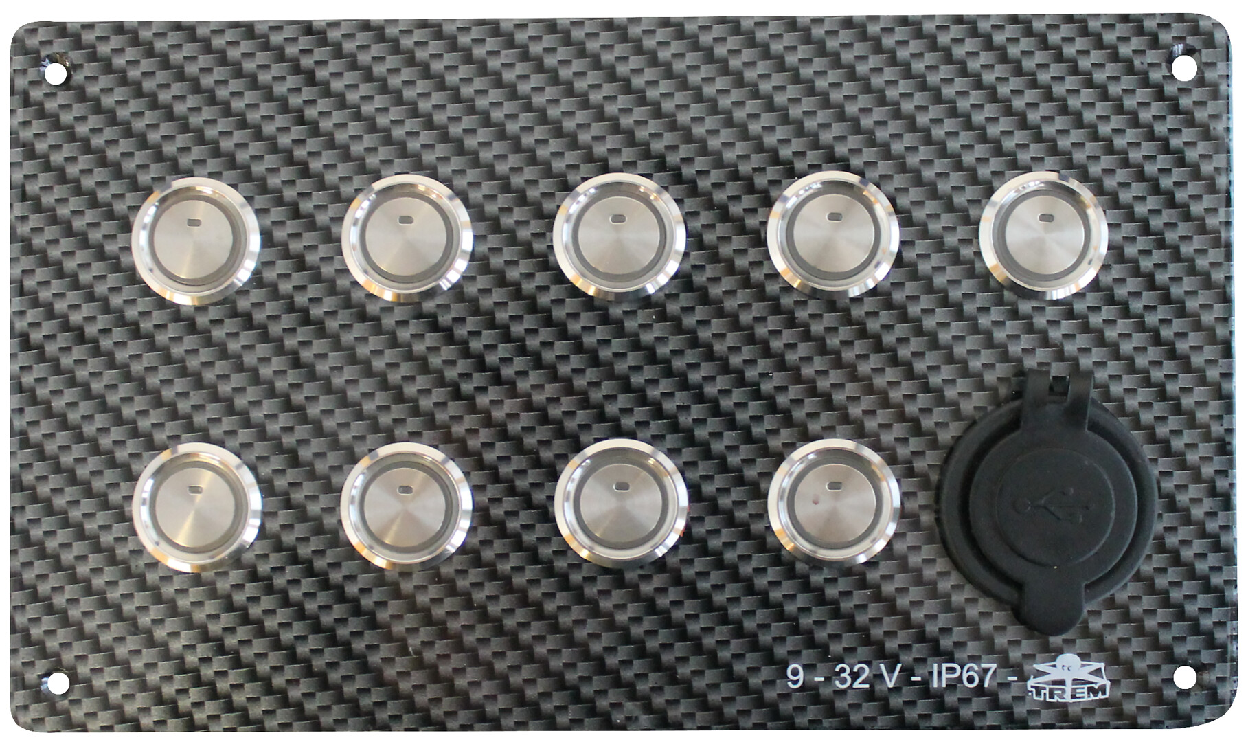 SWITCH PANEL 9 SWITCHES + 2 USB 1 SWITCH PANEL 9 SWITCHES + 2 USB