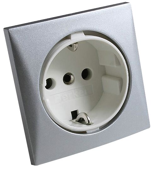 SOCKET BERKER 220V SILVER 1 SOCKET BERKER 220V SILVER