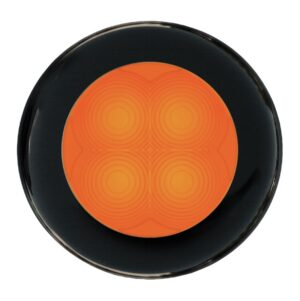 RED LED LIGHT, BLACK PLASTIC FRAME