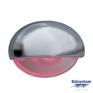 STEPLIGHT CHROME, RED LED
