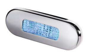 HELLA STEP LIGHT, CHROME SHELL, BLUE LED