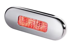 HELLA STEP LIGHT, CHROME SHELL, RED LED