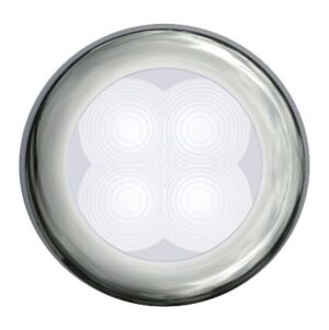 WHITE LED LIGHT 12V, POLISHED STAINLESS STEEL FRAME