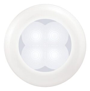 WHITE LED LIGHT 12V, WHITE PLASTIC FRAME
