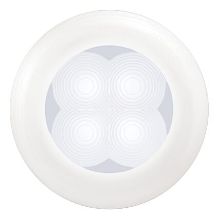 WHITE LED LIGHT 12V, WHITE PLASTIC FRAME 1 WHITE LED LIGHT 12V, WHITE PLASTIC FRAME