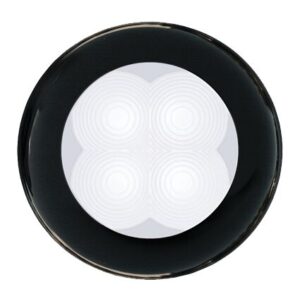 WHITE LED LIGHT 12V, BLACK PLASTIC FRAME