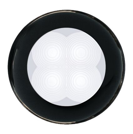 WHITE LED LIGHT 12V, BLACK PLASTIC FRAME 1 WHITE LED LIGHT 12V, BLACK PLASTIC FRAME