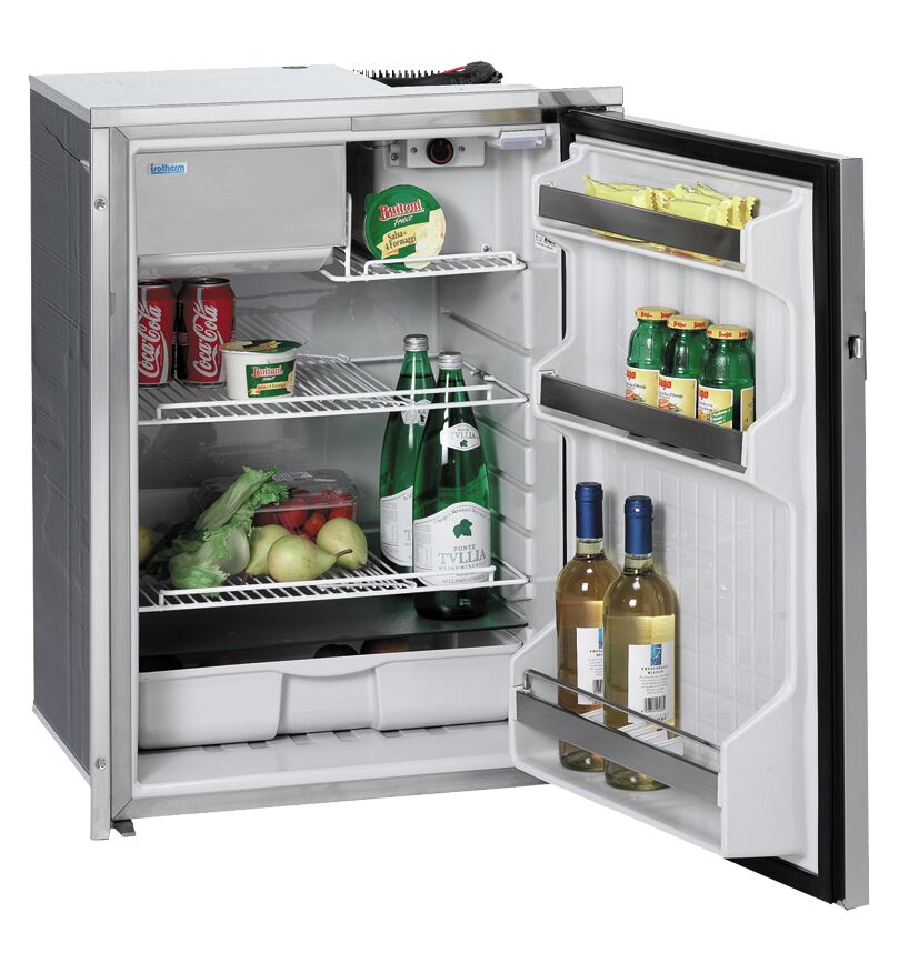 INOX REFRIGERATOR 130L 12/24V, LEFT HANDED 1 INOX REFRIGERATOR 130L 12/24V, LEFT HANDED