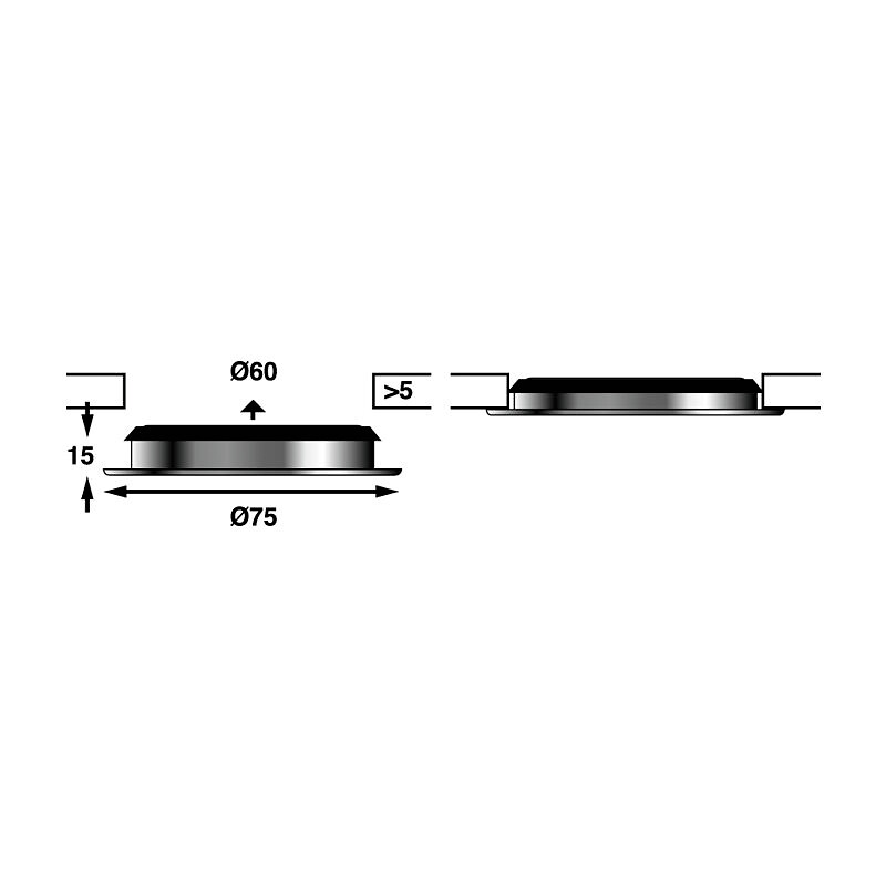 VEGA 75 LED TOUCH, WHITE 3 VEGA 75 LED TOUCH, WHITE - Image 3