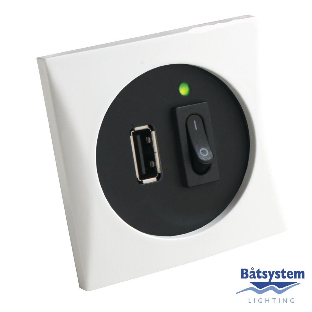 USB CONNECTOR 12-30V, WHITE 1 USB CONNECTOR 12-30V, WHITE