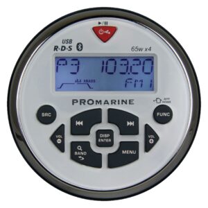 LTC PROMARINE 1111 ROUND RADIO, WHITE