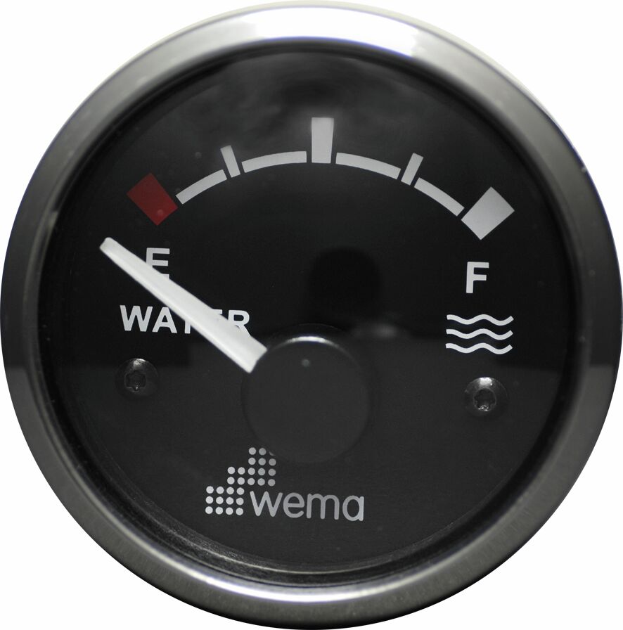 WATER TANK GAUGE FOR S3/S5 SENSORS, BLACK/STAINLESS STEEL 1 WATER TANK GAUGE FOR S3/S5 SENSORS, BLACK/STAINLESS STEEL