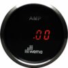 AMMETER +/- 150 AMP, BLACK/STAINLESS STEEL