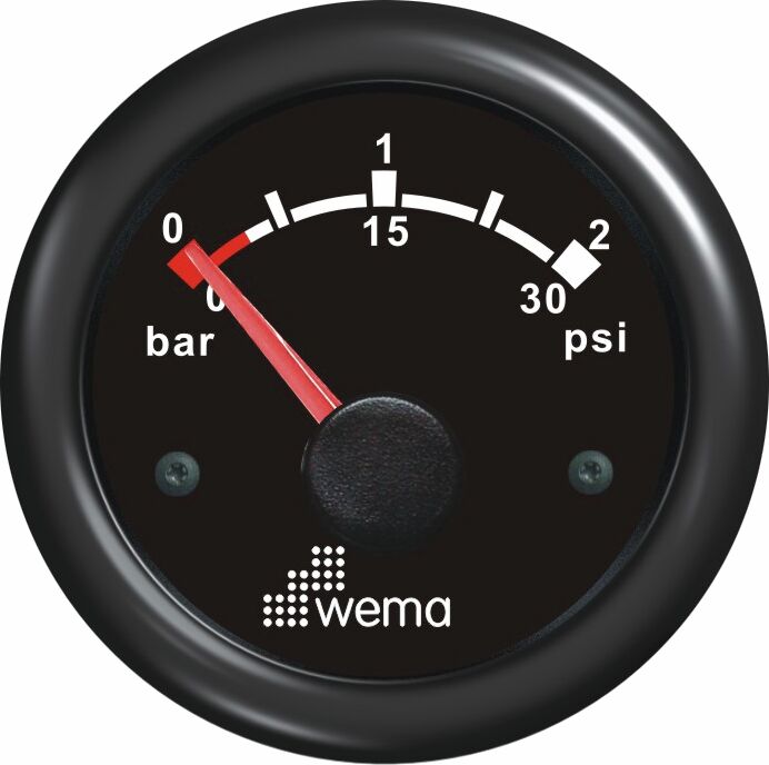 PRESSURE GAUGE 2 BAR BLACK 1 PRESSURE GAUGE 2 BAR BLACK