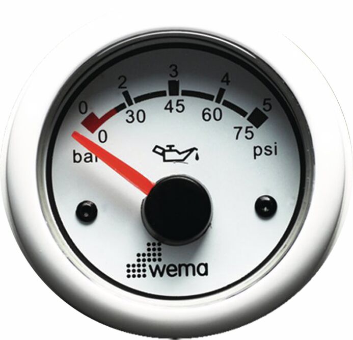 PRESSURE GAUGE 25 BAR WHITE 1 PRESSURE GAUGE 25 BAR WHITE