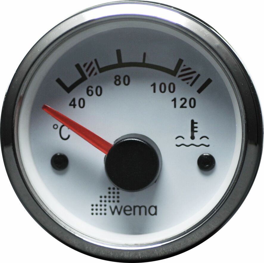 WATER THERMOMETER 120°, WHITE/STAINLESS STEEL 1 WATER THERMOMETER 120°, WHITE/STAINLESS STEEL