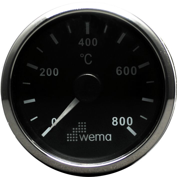 PYROMETER 0-800°, BLACK/STAINLESS STEEL FRAME 1 PYROMETER 0-800°, BLACK/STAINLESS STEEL FRAME
