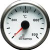 PYROMETER 0-800°, WHITE/ST.ST. FRAME