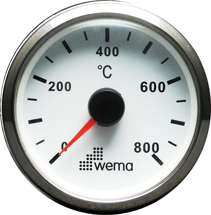 PYROMETER 0-800°, WHITE/ST.ST. FRAME 1 PYROMETER 0-800°, WHITE/ST.ST. FRAME