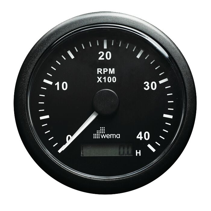 TACHOMETER 4000 RPM, BLACK 1 TACHOMETER 4000 RPM, BLACK