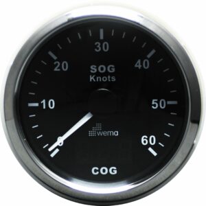 GPS SPEEDOMETER 60 S, BLACK/STAINLESS STEEL
