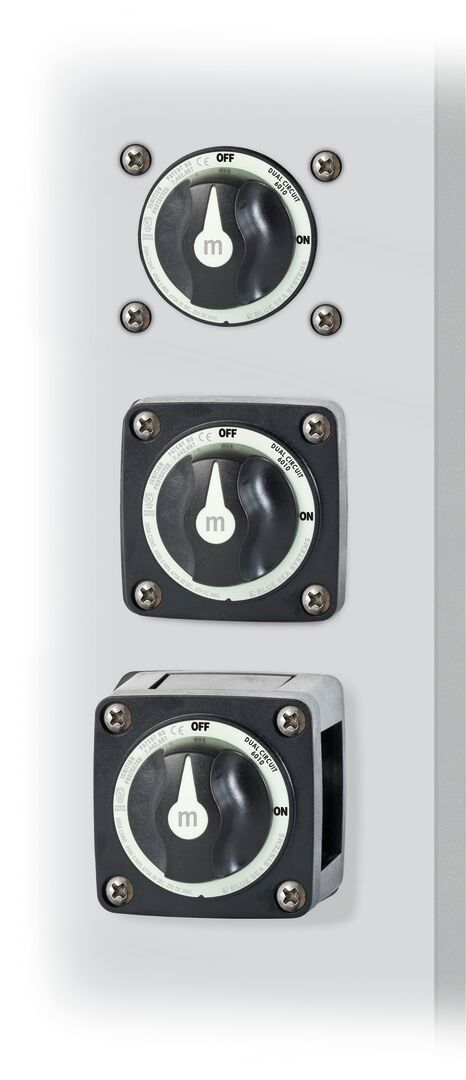 M-SERIES MINI DUAL MAIN POWER SWITCH ON-OFF-DUAL, BLACK 2 M-SERIES MINI DUAL MAIN POWER SWITCH ON-OFF-DUAL, BLACK - Image 2