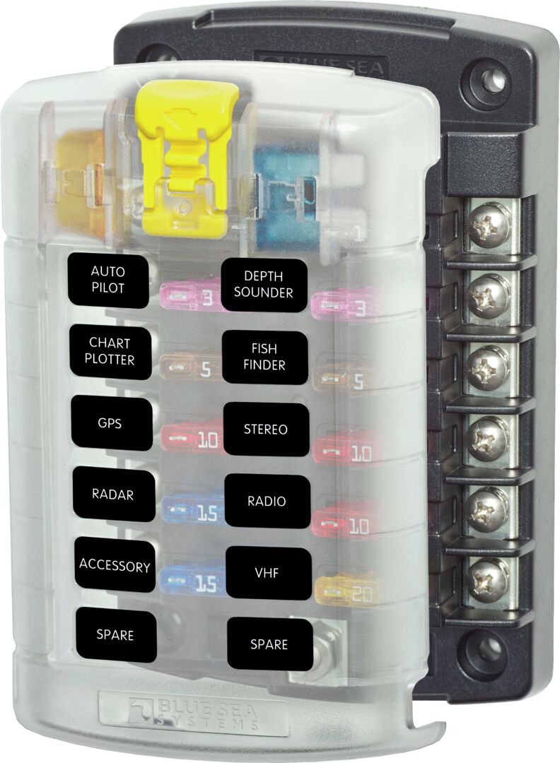ST FUSE BOX WITH COVER, 12 FUSES 1 ST FUSE BOX WITH COVER, 12 FUSES