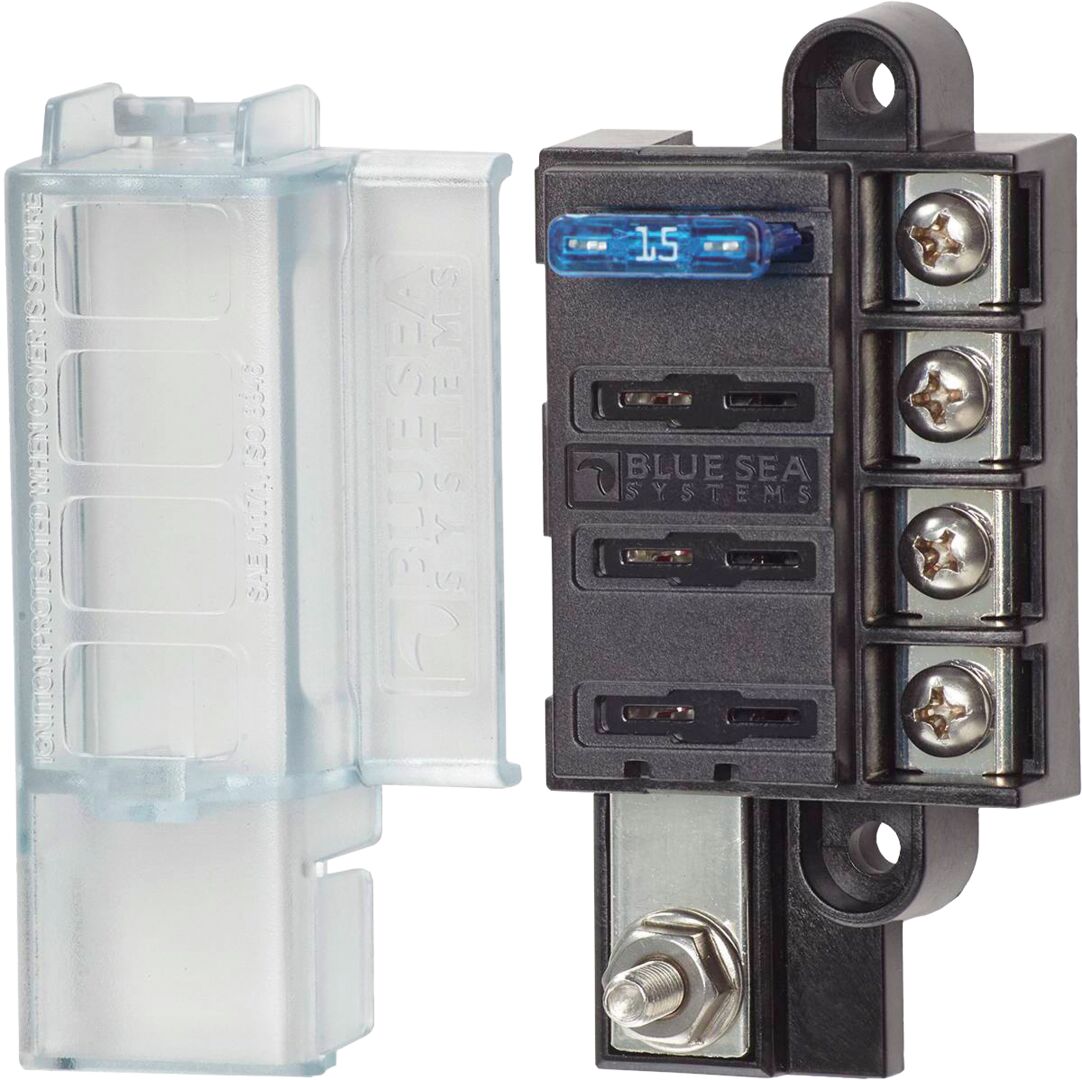 FUSE BOX WITH COVER 4 FUSES 1 FUSE BOX WITH COVER 4 FUSES