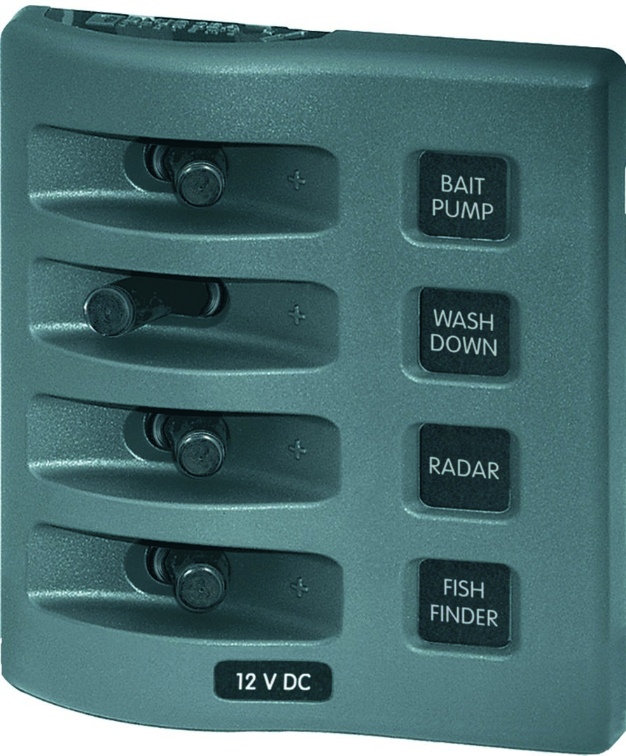 WEATHERDECK® CIRCUIT PANEL, NO FUSES, 4 CIRCUIT BREAKERS 1 WEATHERDECK® CIRCUIT PANEL, NO FUSES, 4 CIRCUIT BREAKERS