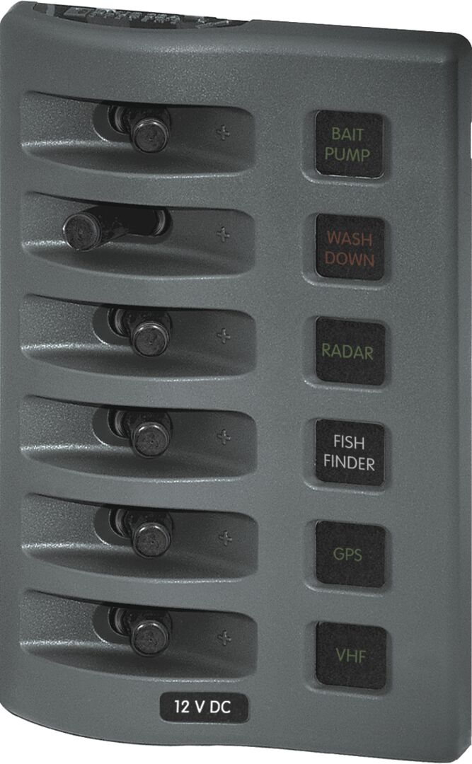 WEATHERDECK® SWITCH PANEL, 6 SWITCHES 1 WEATHERDECK® SWITCH PANEL, 6 SWITCHES