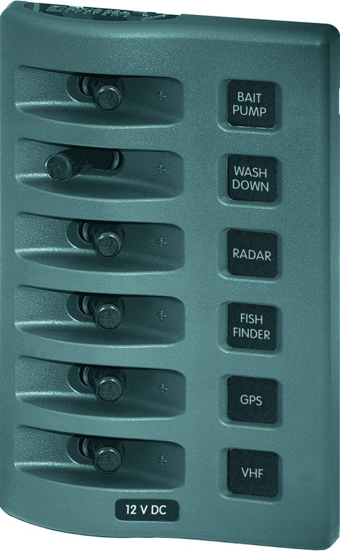 WEATHERDECK® CIRCUIT PANEL, NO FUSES, 6 CIRCUIT BREAKERS 1 WEATHERDECK® CIRCUIT PANEL, NO FUSES, 6 CIRCUIT BREAKERS