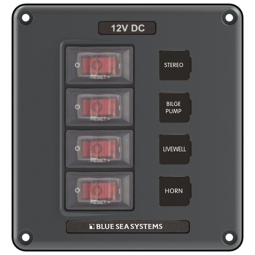 SWITCH PANEL, 4-SWITCHES, DARK GREY 1 SWITCH PANEL, 4-SWITCHES, DARK GREY