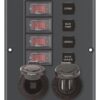 SWITCH PANEL, 4 SWITCHES AND 2 USB PORTS & DUP.SYT., DARK GREY 5 9514802332 fullhd