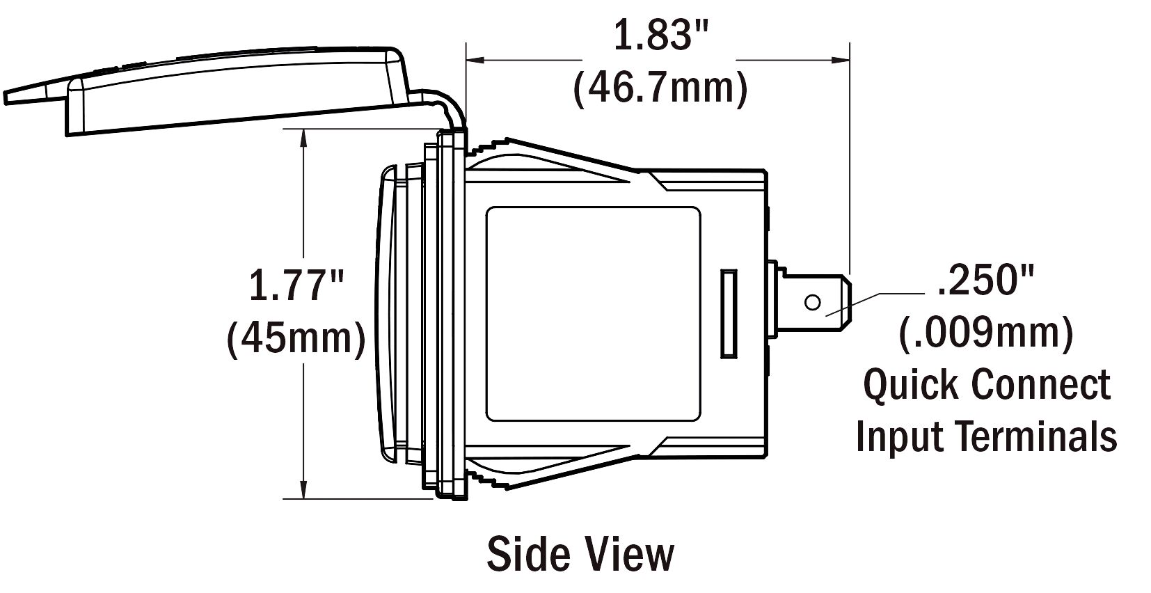 USB SOCKET WITH COVER, RECTANGULAR 4 USB SOCKET WITH COVER, RECTANGULAR - Image 4