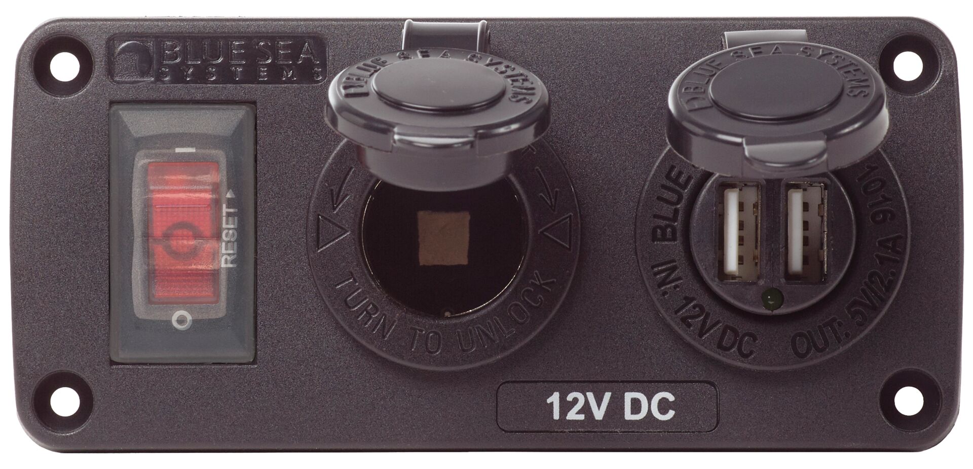 SOCKET PANEL 12V + DOUBLE USB 1 SOCKET PANEL 12V + DOUBLE USB