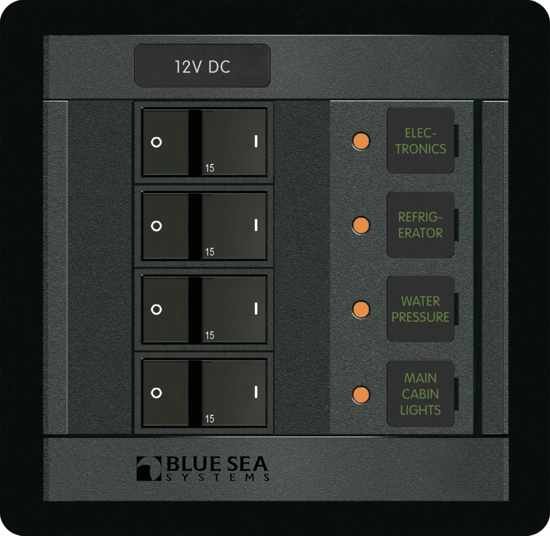 SWITCH PANEL 12V DC, 4 SWITCHES 1 SWITCH PANEL 12V DC, 4 SWITCHES
