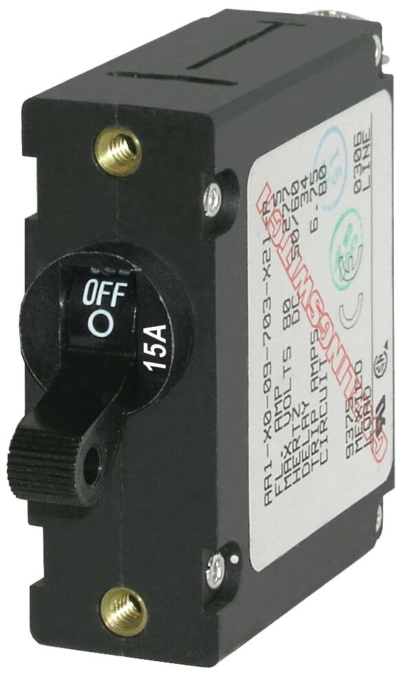 A-SERIES AUTOMATIC FUSE 1-POLE 15A BLACK 1 A-SERIES AUTOMATIC FUSE 1-POLE 15A BLACK