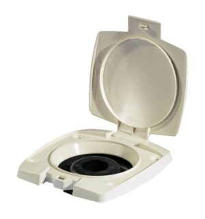 COVER FITTING WITH LID, PLASTIC