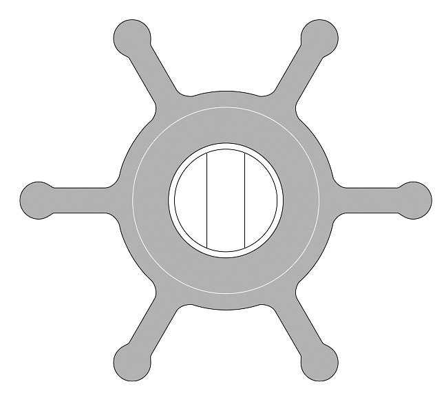 IMPELLER FOR F4 PUMP/09-1026B-1 1 IMPELLER FOR F4 PUMP/09-1026B-1