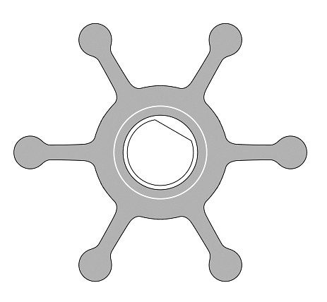 IMPELLER FOR F2 PUMP, FLAT 1 IMPELLER FOR F2 PUMP, FLAT
