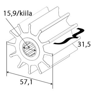 IMPELLER FOR F5 PUMP, WEDGE 5 9515005620m fullhd jpg