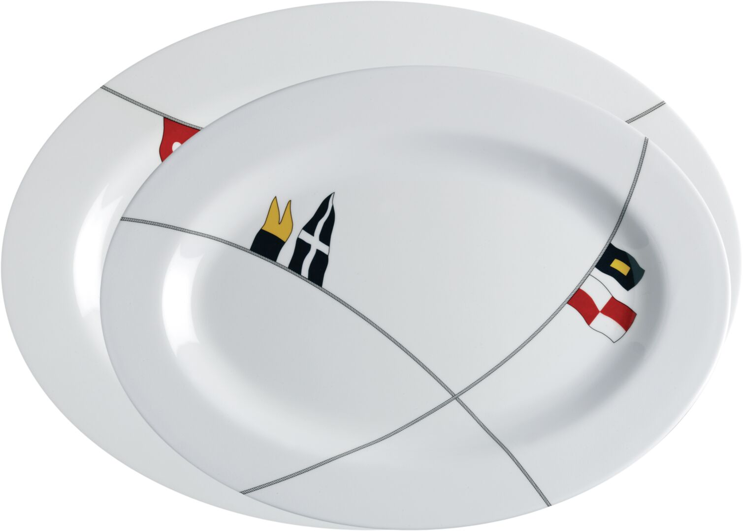 REGATA OVAL PLATE 1 SET/2 PCS 1 REGATA OVAL PLATE 1 SET/2 PCS