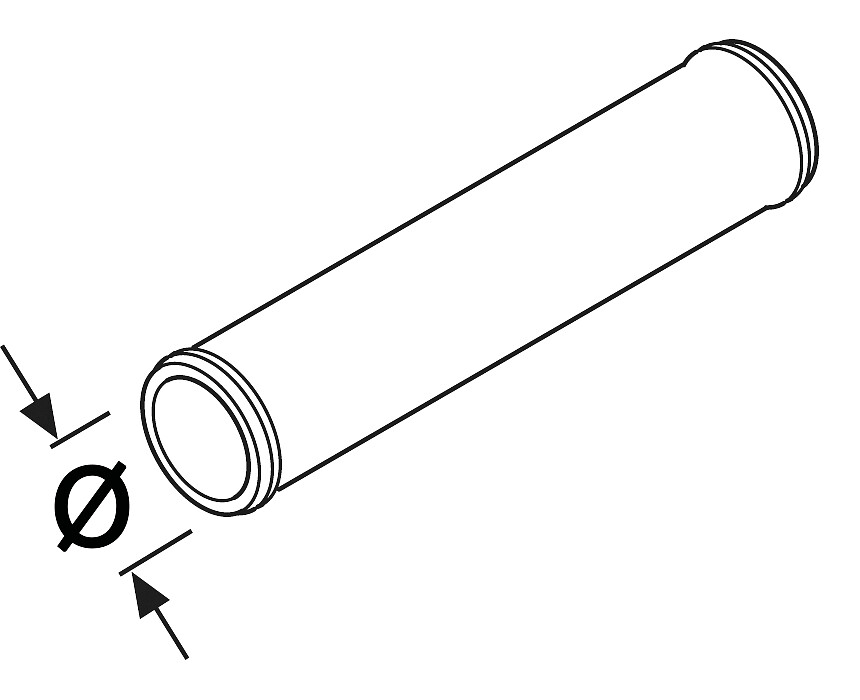 EXHAUST PIPE EXTENSION 24MM STAINLESS STEEL 1 EXHAUST PIPE EXTENSION 24MM STAINLESS STEEL