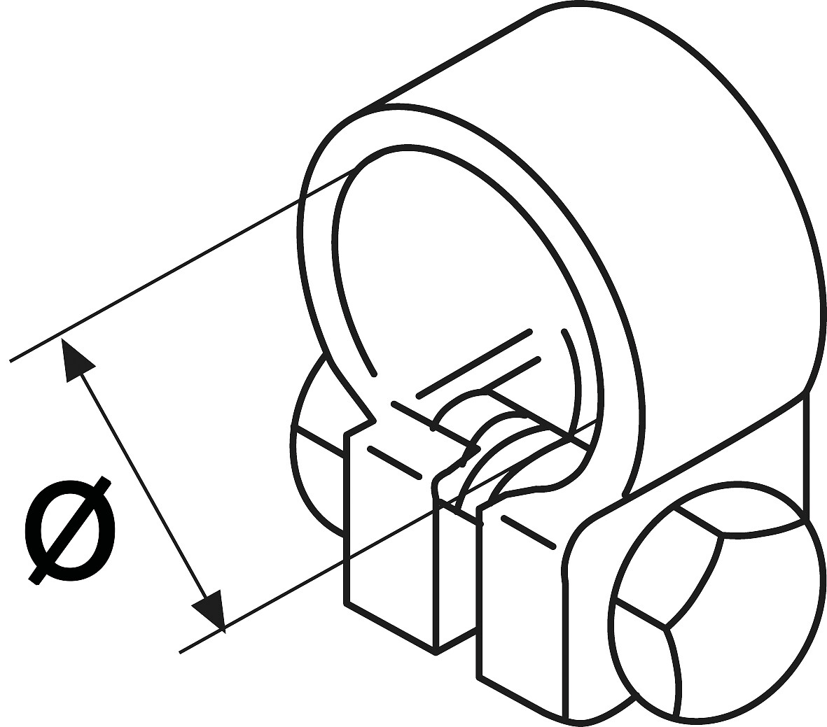 EXHAUST PIPE CLAMP 24MM 1 EXHAUST PIPE CLAMP 24MM