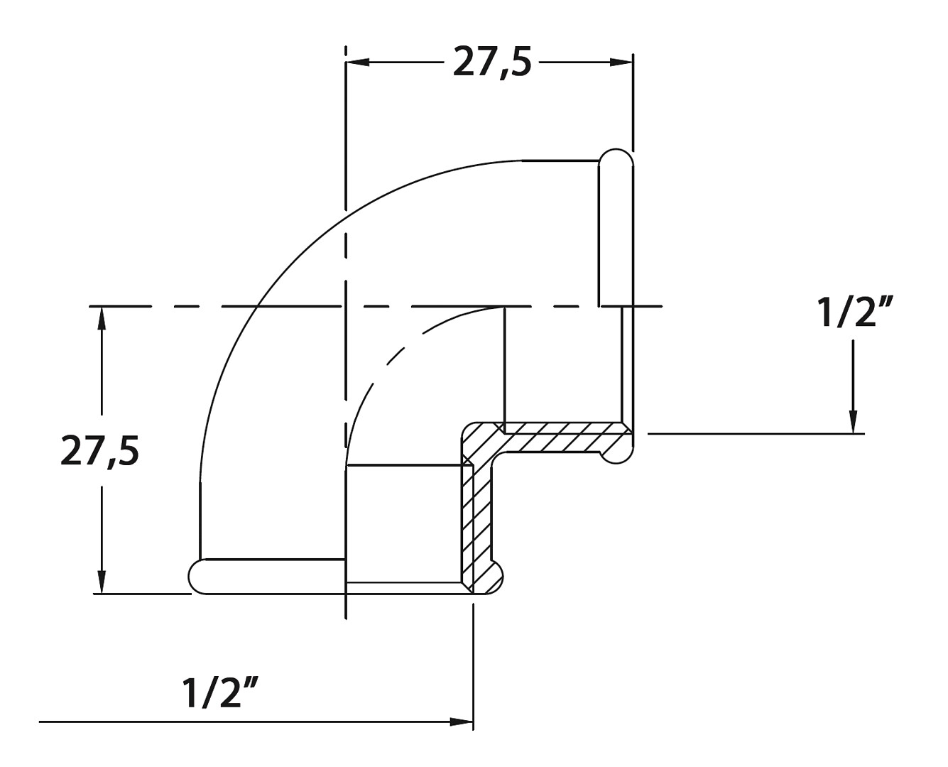 ELBOW 90 1/2' CR BRASS 3 ELBOW 90 1/2' CR BRASS - Image 3