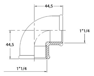 ELBOW 90 1 1/4'' CR BRASS 5 9515010108m fullhd